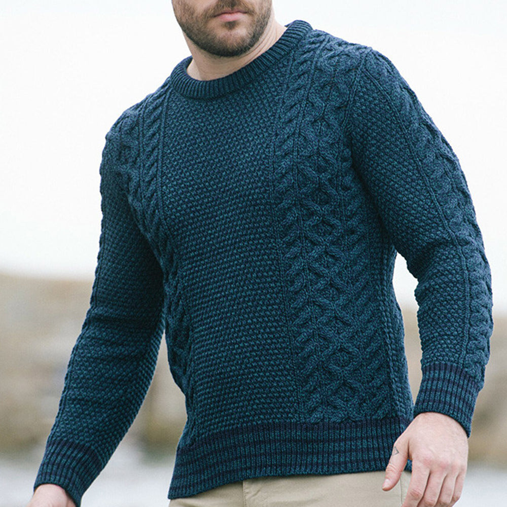 Vintage Chunky Colorblock Knitted Warm Sweater elevenforest