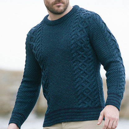 Vintage Chunky Colorblock Knitted Warm Sweater elevenforest