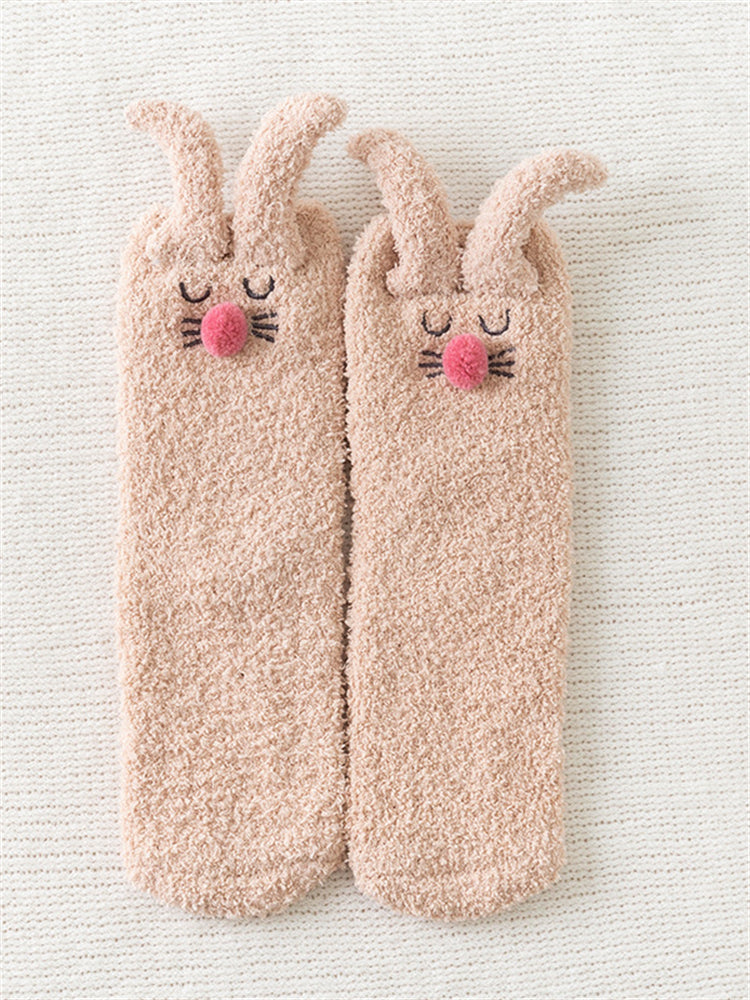 Lovely Bunny Inspired Cozy Fleece Socks artswardrobe