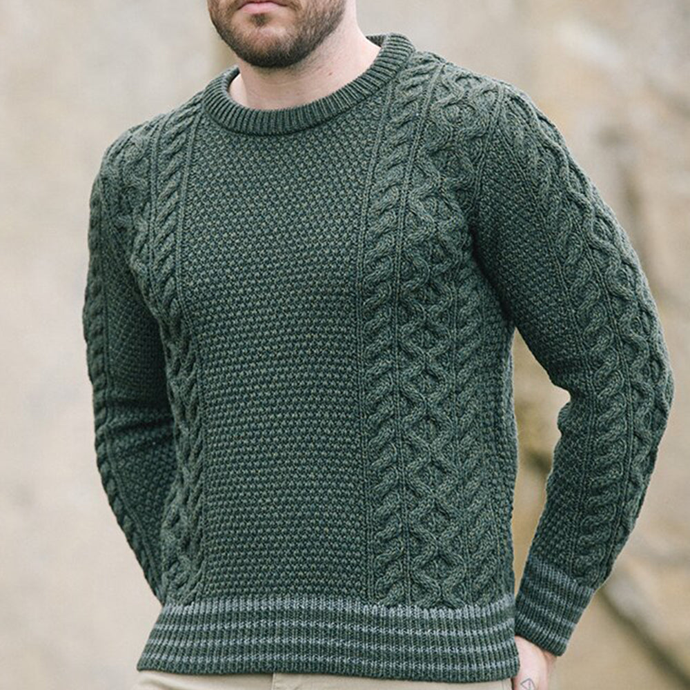 Vintage Chunky Colorblock Knitted Warm Sweater elevenforest