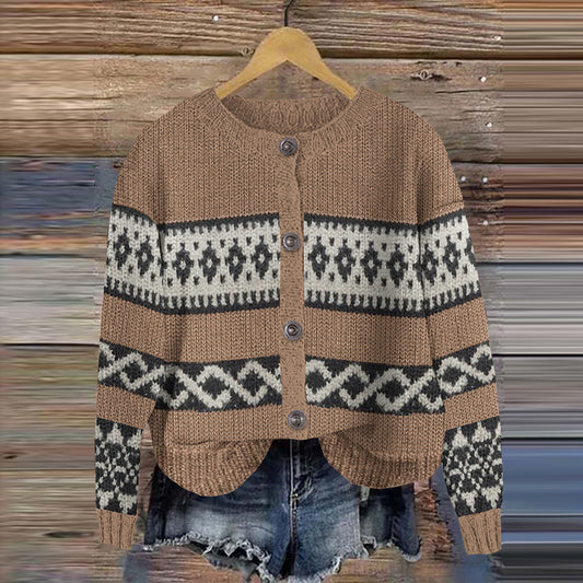 Vintage Tribal Totem Knitted Warm Sweater elevenforest