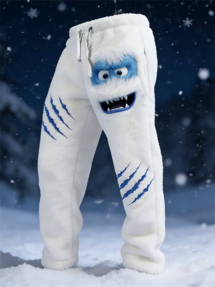 Men's Ice Monster & Scratch Cozy Plush Sweatpants artswardrobe