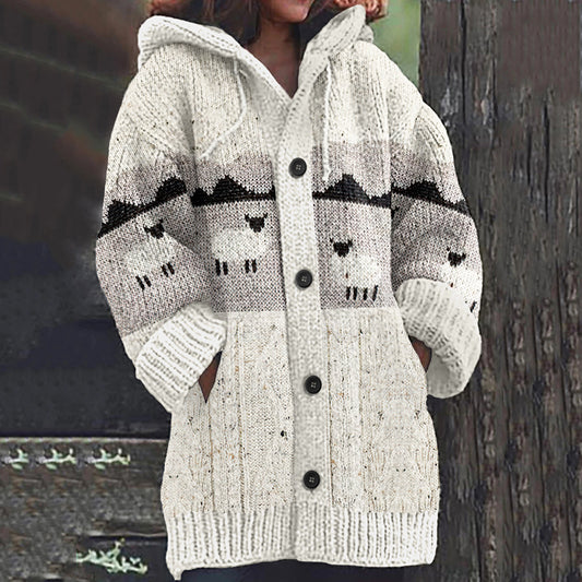 Vintage Icelandic Sheep Knitted Cozy Cardigan elevenforest