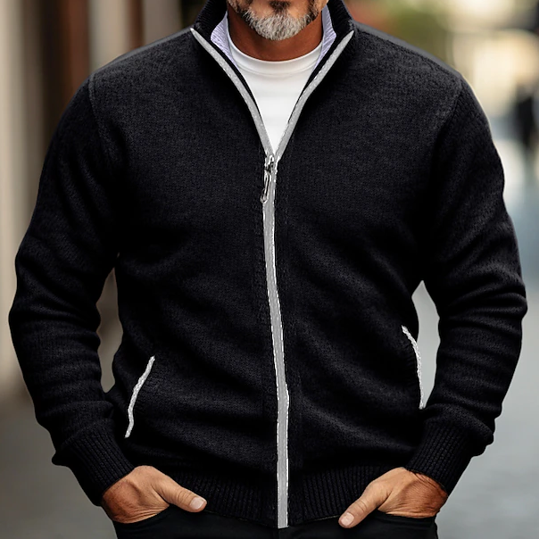 Men's Vintage Knitted Pattern Cardigan Sweater elevenforest