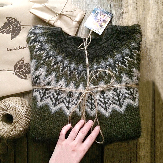 Vintage Pattern Print Crew Neck Sweater elevenforest