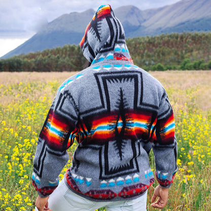 Vintage Ethnic Aztec Cardigan Sweater elevenforest