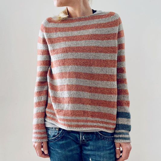 Striped Pullover Long Sleeve Knitted Sweater elevenforest