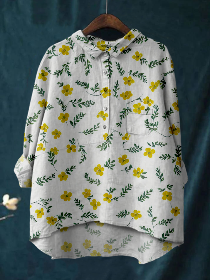 Women's Colorful Floral Print Shirt