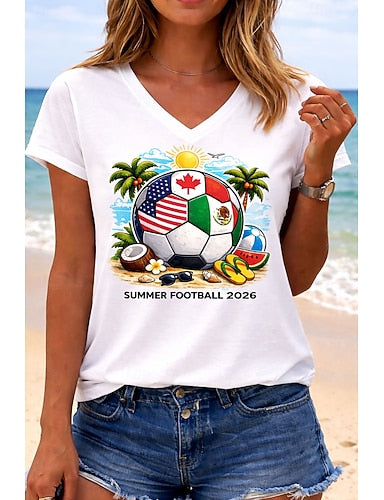 Independence Day American Swimwear Tankini High Cut Swimsuit Active Vacation Graphic V Neck Sleeveless Bathing Suits