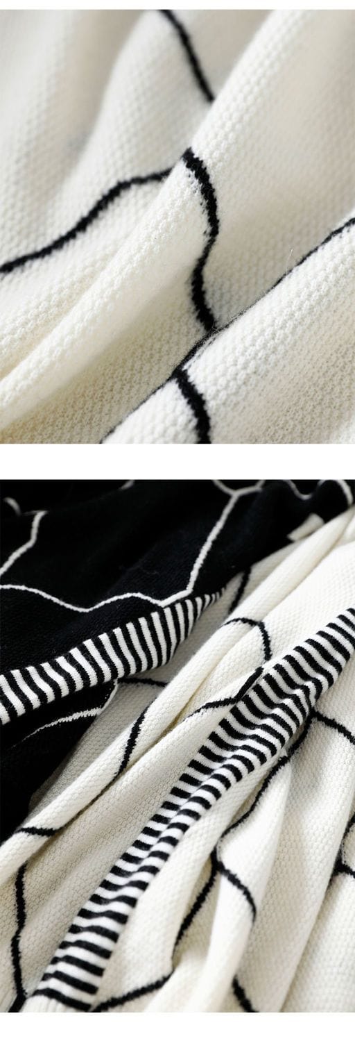 LP | Maglione con motivo a quadri a contrasto 2024