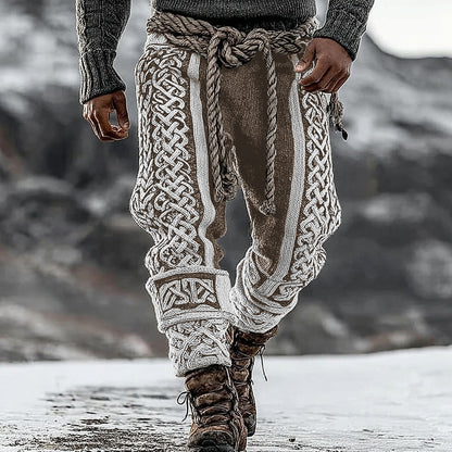 Men's Viking Tribal Celtic Pattern Art Knit Pants artswardrobe
