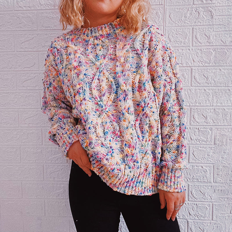 Vintage Long Sleeve Heathered Sweater elevenforest