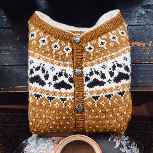 Vintage Iceland Bear Paw Southwest Knit Women's Sweater elevenforest