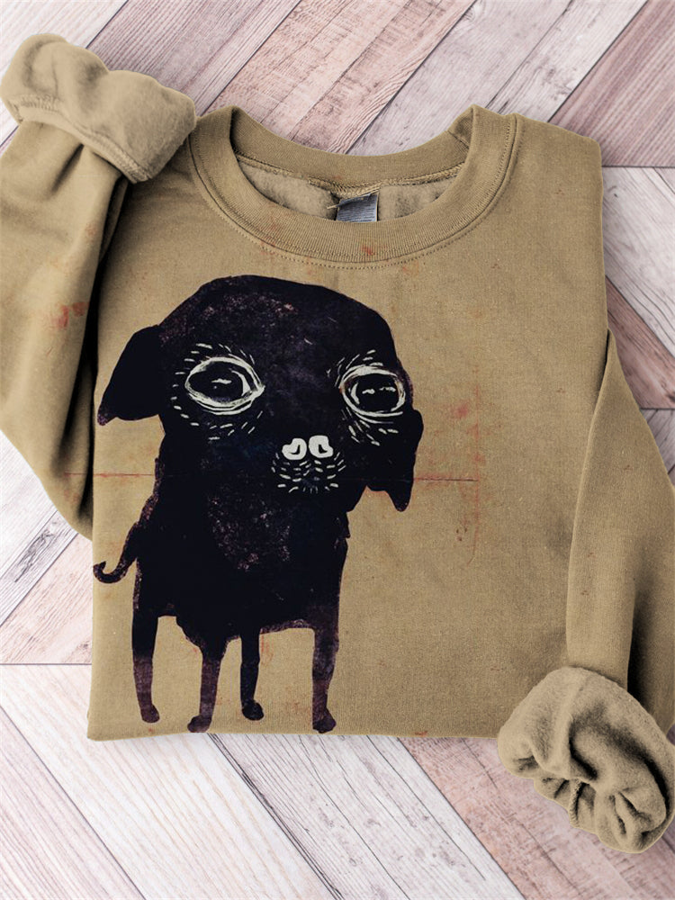 Comstylish Funny Chihuahua Dog Art Comfy Sweatshirt