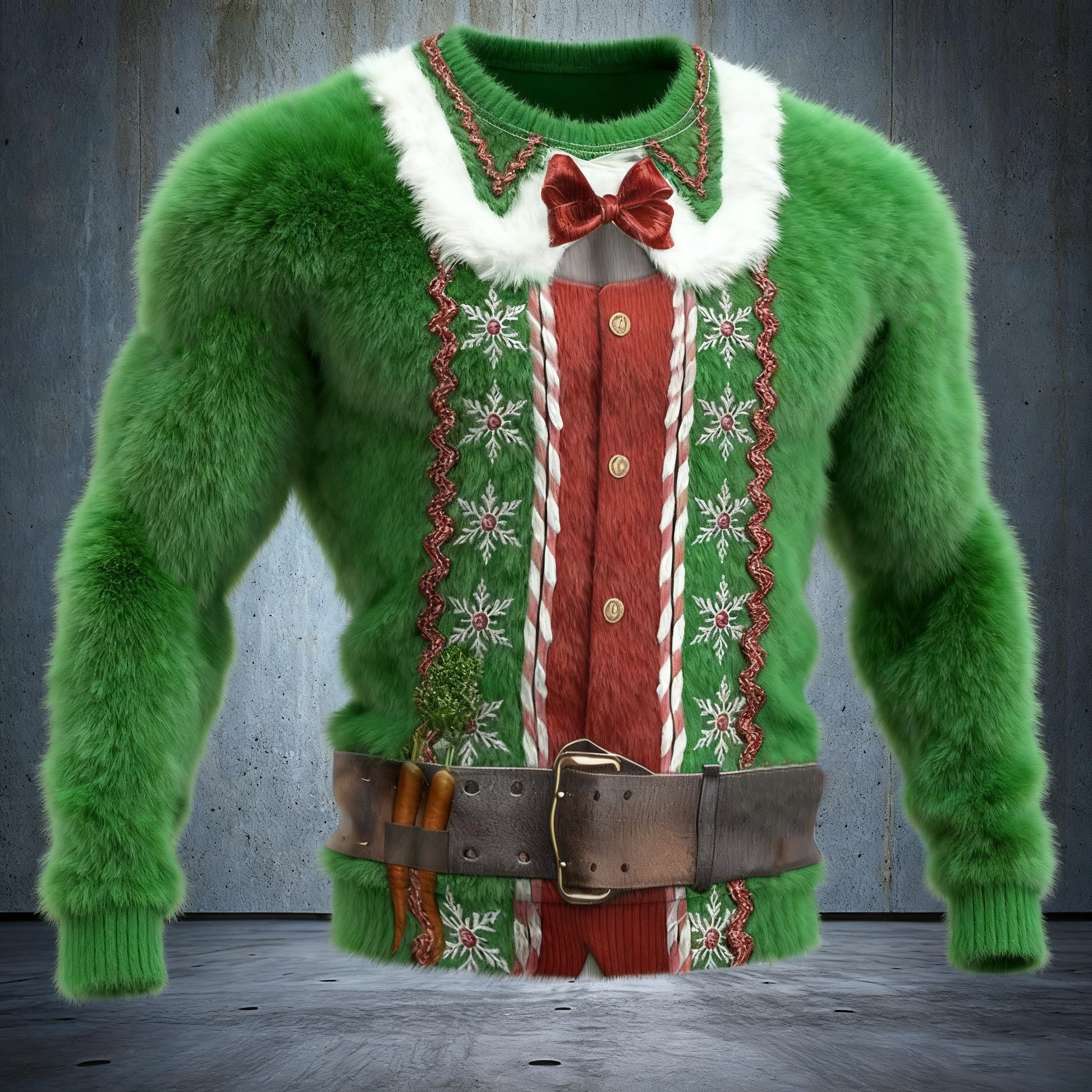 Comstylish Men's Christmas Tuxedo Color-blocked Ugly Sweater