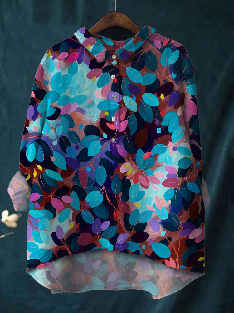 Women's Leaf Print Shirt