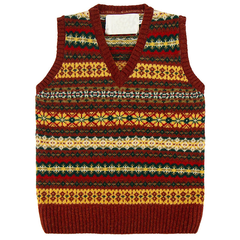 Vintage Floral Style Vest Sweater elevenforest