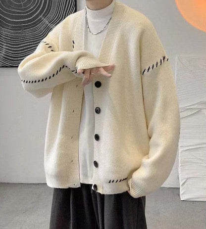 LP | Maglione cardigan vintage con scollo a V