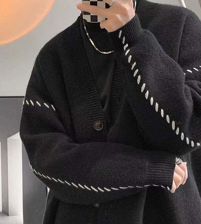 LP | Maglione cardigan vintage con scollo a V