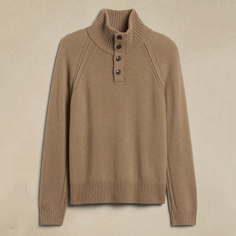 Men's Vintage Hand Knit Button Sweater elevenforest