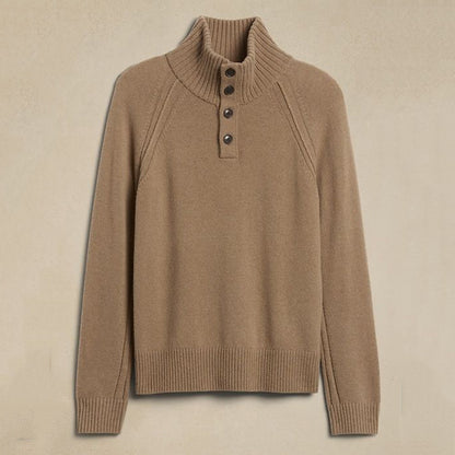 Men's Vintage Hand Knit Button Sweater elevenforest