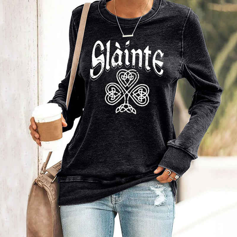 Comstylish Women's St. Patrick's Day Casual Printed Sweatshirt