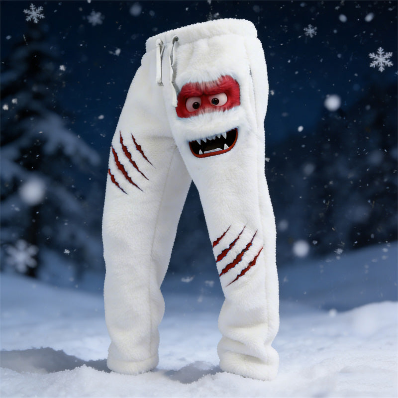 Men's Ice Monster & Scratch Cozy Plush Sweatpants artswardrobe