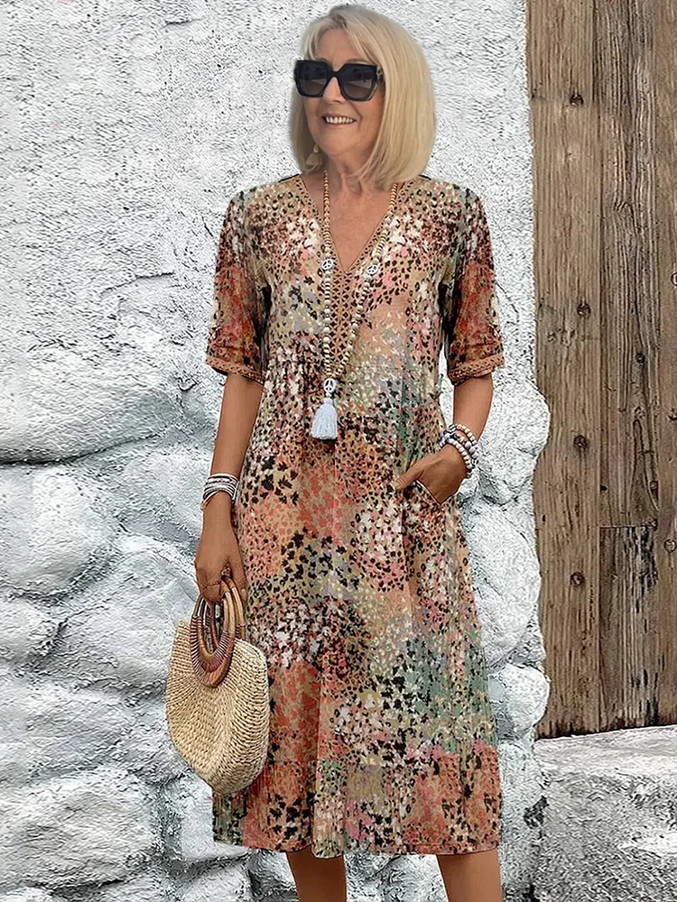 ER | Abito midi per un'eleganza isolana senza sforzo