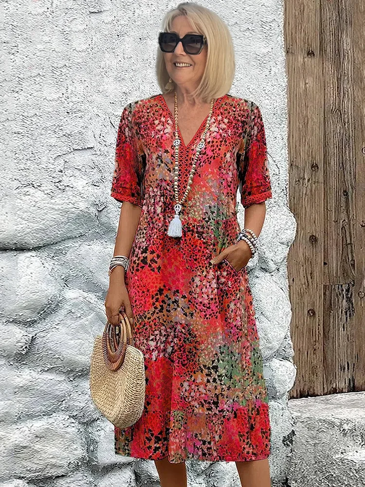 ER | Abito midi per un'eleganza isolana senza sforzo
