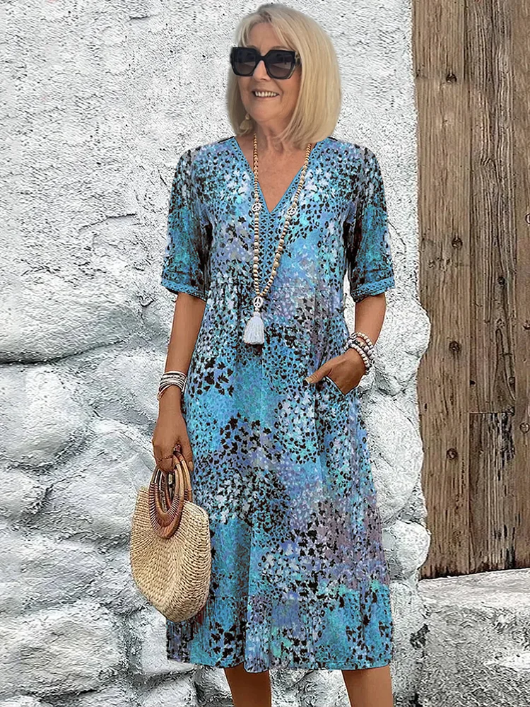 ER | Abito midi per un'eleganza isolana senza sforzo