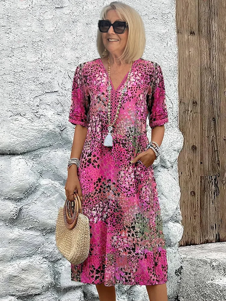 ER | Abito midi per un'eleganza isolana senza sforzo
