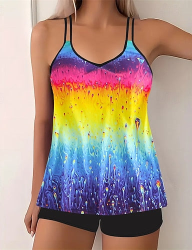 One Piece Swimsuit Racerback Swimwear Swimwear White Yellow Breathable Quick Dry Lightweight Sleeveless - Swimming Surfing Beach Summer Spring
