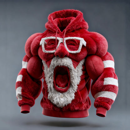 Ugly Christmas Sweater Funny Santa Claus Hooded Hoodie artswardrobe