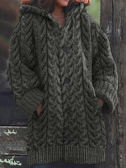 Women's Super Soft Honeycomb Aran Crew Neck Sweater elevenforest