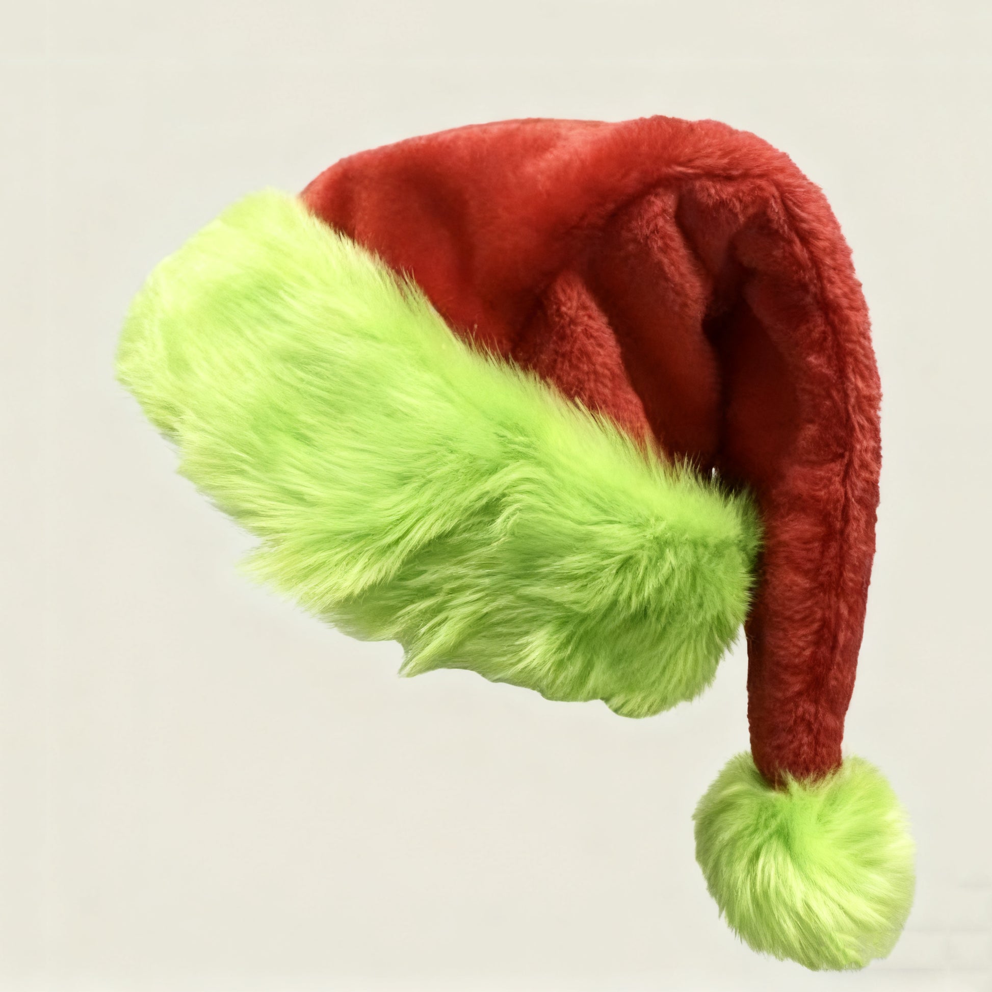 Comstylish Unisex Cosplay Plush Color-blocked Christmas Hat