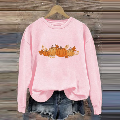Thanksgiving Autumn Pumpkin It's Fall Y'all Geometric Printed Women's Sweatshirt artswardrobe