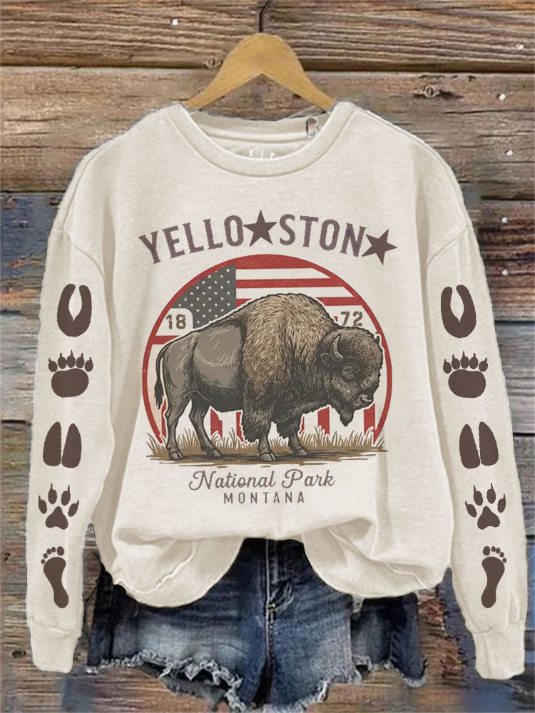 Comstylish Women's Save Our National Parks Printed Sweatshirt