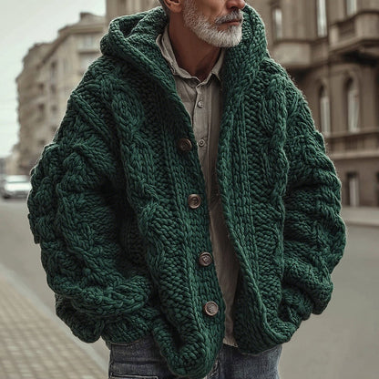 Men's Vintage Fairman Isle Jacquard Button Cardigan Sweater elevenforest