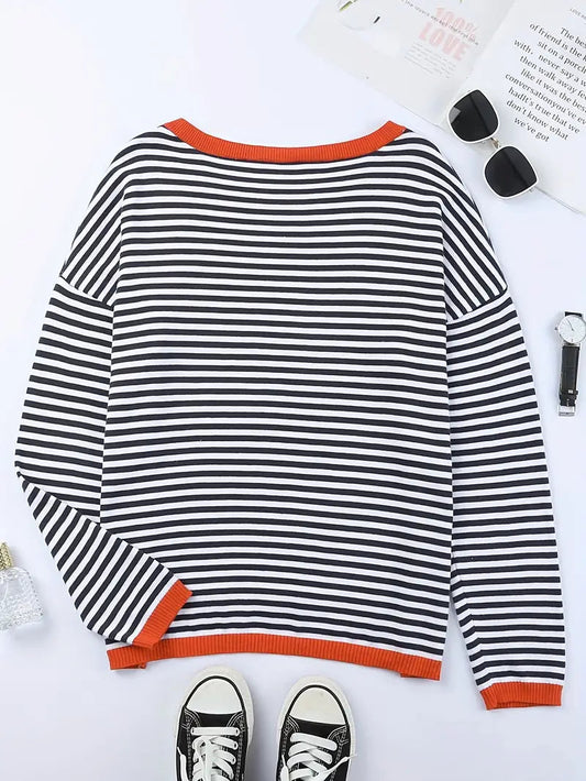 Cassandra® | Stylish sweater with oversized stripes