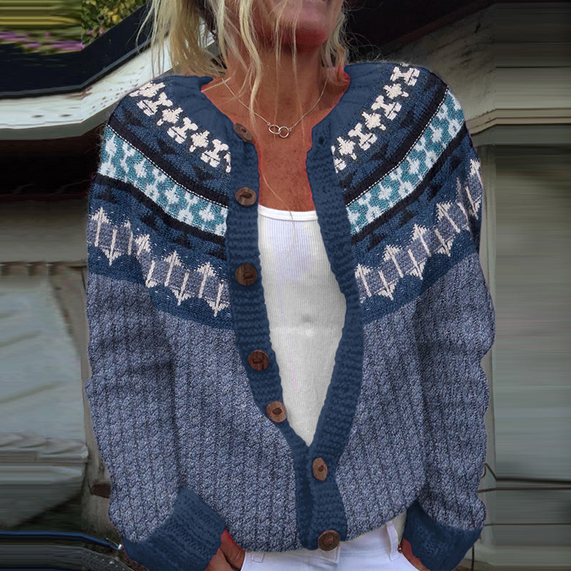 Vintage Icelandic Tribal Knitted Cardigan Sweater elevenforest