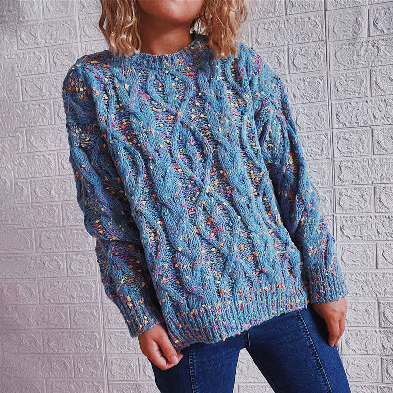 Vintage Long Sleeve Heathered Sweater elevenforest