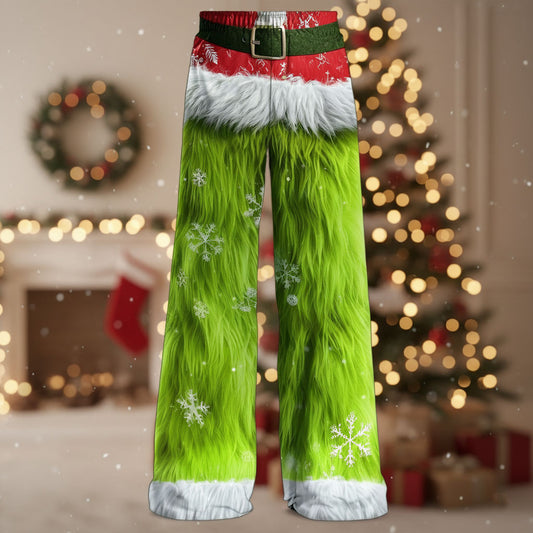 Comstylish Men's Christmas-themed Casual Wide-leg Pants