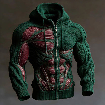 Anatomical Art Men's Casual Warm Zip-up Sweater artswardrobe