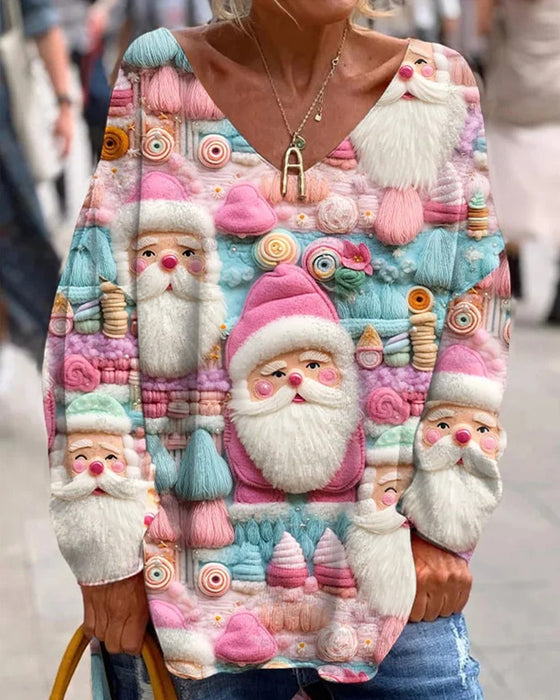 Pink® | Sweater with colorful Christmas patterns