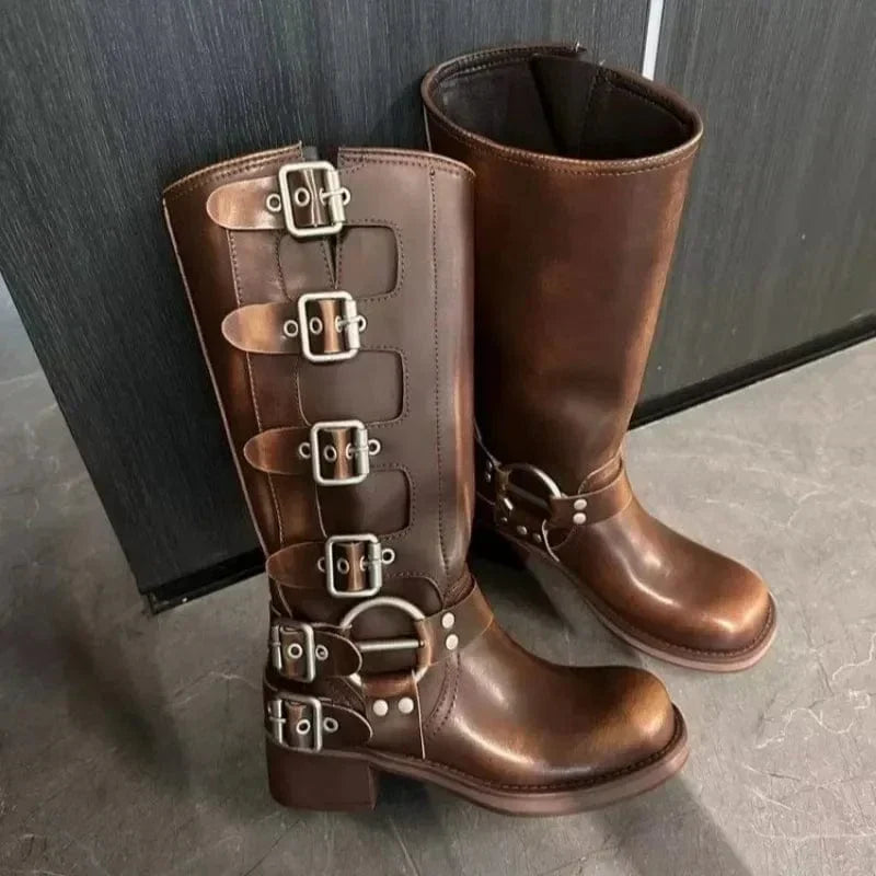 Stivali in pelle vintage
