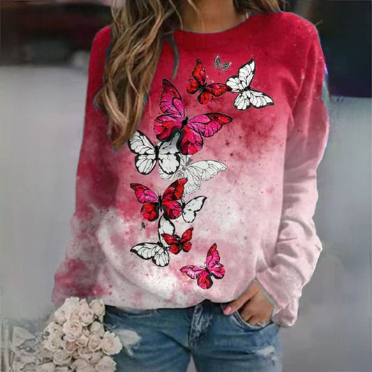 LP | Elegante maglione rosso a farfalla