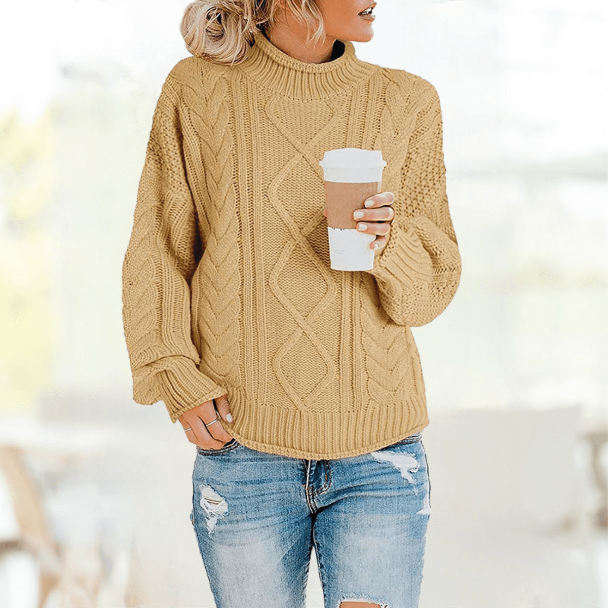 LP | Maglia dolcevita gialla alla moda