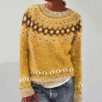 Vintage Fairman Island Geometric Crew Neck Sweater elevenforest