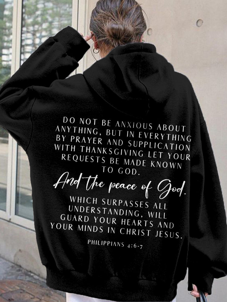 Comstylish Do Not Be Anxious About Anything Comfy Hoodie