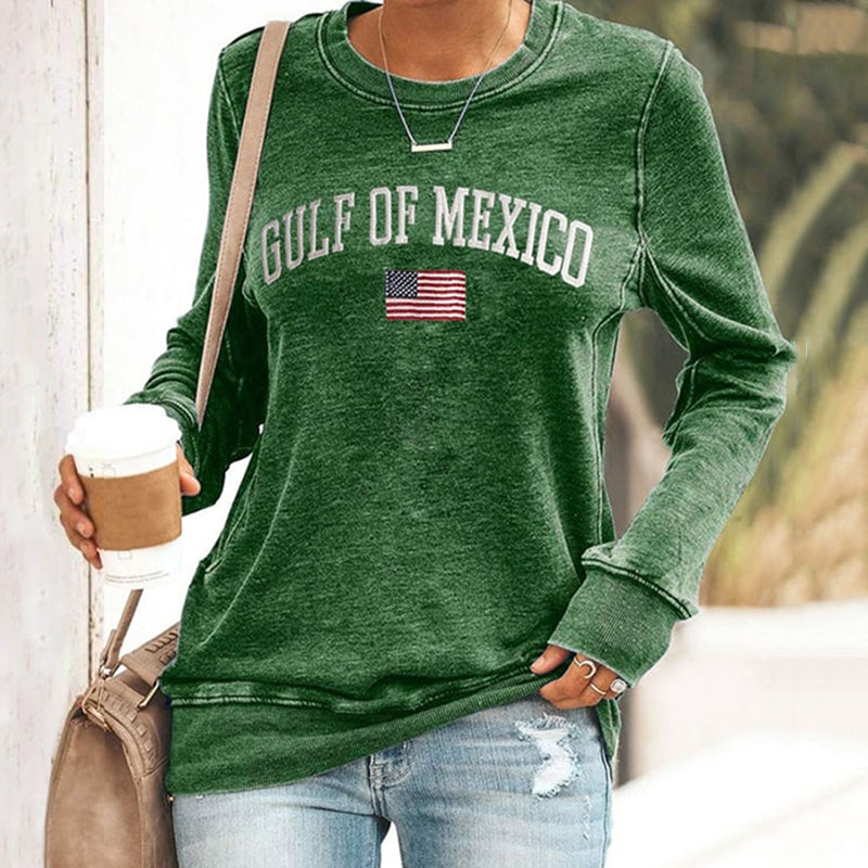 Comstylish Women's Gulf Of Mexico Print Sweatshirt